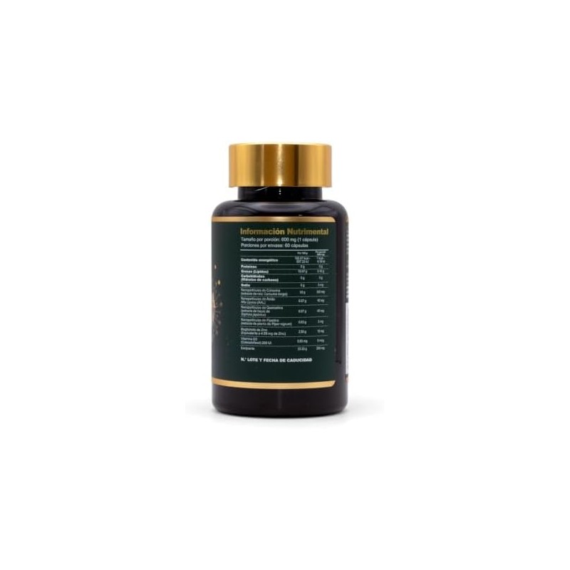 Cúrcuma Nanocomplex con Quercetina, Piperina, Zinc, Vitamina D3 y Ácido