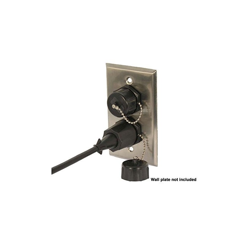 InstallerParts CAT6 RJ45 Shielded Industrial Panel Mount Bulkhead Ethernet Female