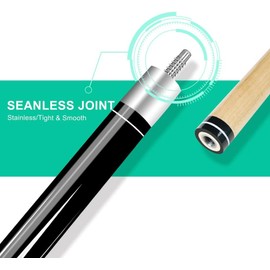 Wakefa Pool Cue Stick Set of 4, Billiard Cue, 58 Inch Pool Cues with 2 Billiard Chalks Maple Wood Pool Cue Sticks for Adults Bar Billiard Players -18OZ 19OZ 20OZ 21OZ, Pool Table Sticks