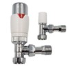 Aumix ½” x 15mm Thermostatic Classic Angle TRV Chrome White
