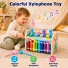 4-in-1 Wooden Hammering Toy with Xylophone, Clock and Gears, Ages