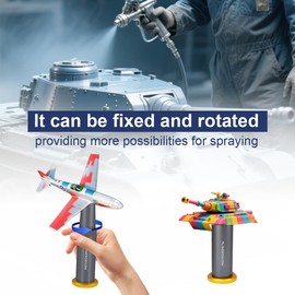 Rotatable Model Airbrush Stand - Extra-Large Parts Fixation with 6PCS Reusable Crystal Double-Sided Tapes for Model, Aircraft & Military Kits, PMKJ035