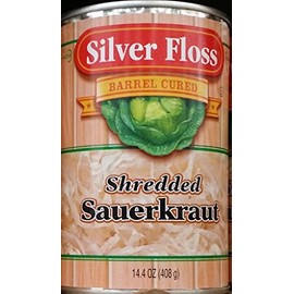 Silver Floss Barrel Cured Shredded Sauerkraut 14.4 Oz (Pack of 2)