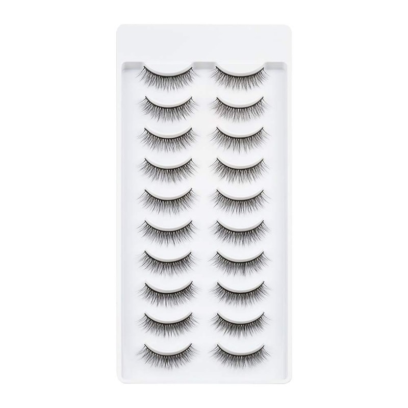 EMEDA 10 Pairs False Eyelashes, Natural Look, Cateye Eyelashes, Natural