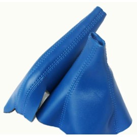 Kar Designers Real Leather Blue Manual Shift & EBrake Boots SET For 91-99 Mitsubishi 3000GT