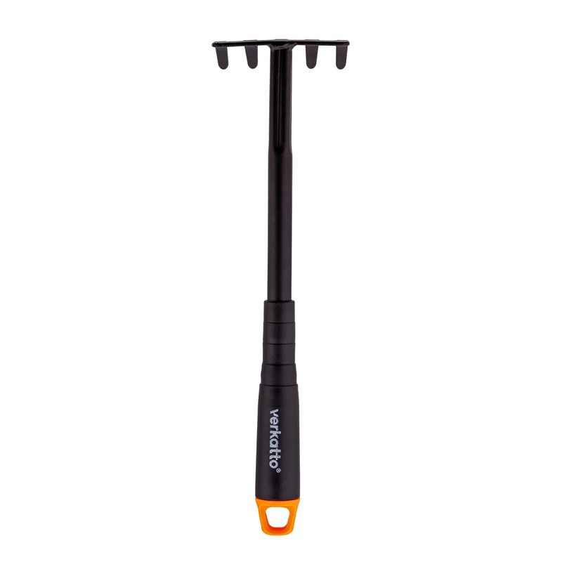 Mivos Steel Garden Hand Rake - Small 5 Tooth Garden