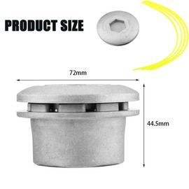 Aluminium Line Head, FaJoek Aluminium Grass Trimmer Head Universal with 4 Threads, Double Line Head for Brush Cutter, Aluminium Grass Mowing Head, for Brush Cutter, Garden Lawn Trimmer, Garden Lawn