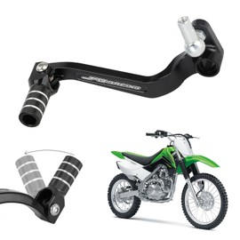 JFG RACING Motorcycle Gear Shifter Shift Lever Folding Tip CNC for KLX140 KLX140L 2008-2023 KLX140G 2017-2023 Black