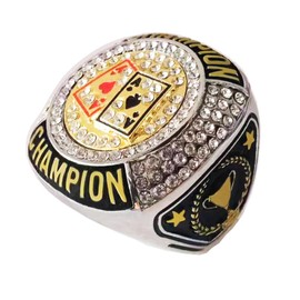 CHXIXUE Poker Champion Ring Trophy Award Winner MVP Collectible Gift Championship Ring
