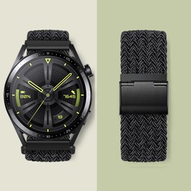 AidorMax Watch Straps - Quick Release Elastic Braided Watch Bands 20mm, Soft Breathable Nylon Replacement Strap with Adjustable Buckle for Smartwatches and Wristwatches Men Women (Graphite)