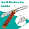 Juliyeh Adjustable Sliding T-Bevel Gauge Angle Rulers Gauges High Precision