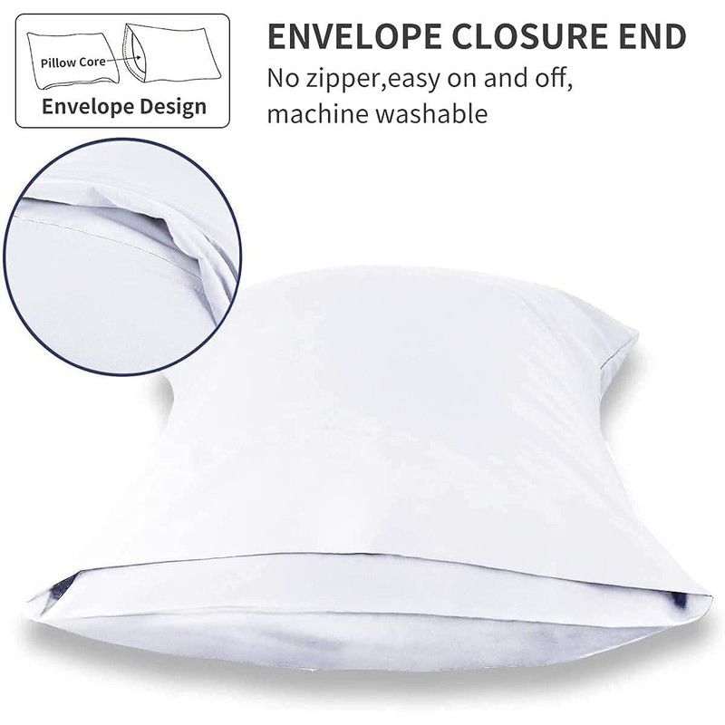 Mirha Extra Large Pillow Case Pair Percale Blended Cotton White