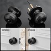 Haidms Black Door Knobs, Black Exterior Door Knobs, Classic Locking