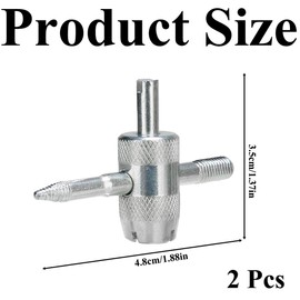 klahh 2 Pcs Tyre Valve Repair Tool 4 in 1 Tire Valve Stem Removal Tool Valve Core Remover Tool for Bicycle Car Motorcycle