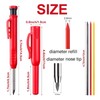3 Pack Carpenter Pencil with Sharpener, BetterJonny Mechanical Carpenter Pencils