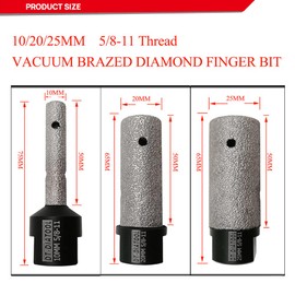 DT-DIATOOL Diamond Finger/Milling bits for Tile Porcelain Hard Ceramic Diameter 20mm