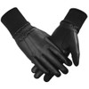AFE Ladies Horse Riding Gloves Synthetic Leather Equestrian Black Stretch