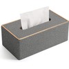 TNTAIAHL Tissue Box Cover, PU Leather Tissue Box Holder Rectangular