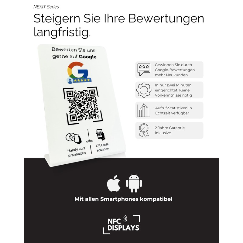 Stand / Sign for Google Reviews with QR Code and