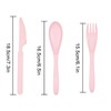 Knives Spoons and Forks Set, Wheat Straw Cutlery Set, Reusable