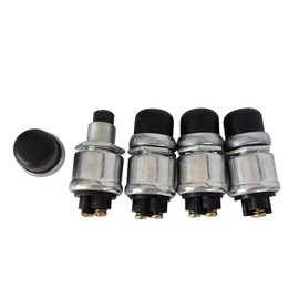 Engine Start Push Button Switch, 12V 50A Weatherproof Push to Start Button Switch, Heavy Duty Momentary Starter Switch for Vehicles Car Marine Boat ATV Truck Auto Motor Lawn Tractor (Black, 4 Pack)