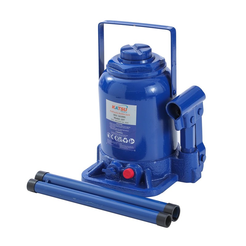 KATSU Tools Low Profile Stubby Hydraulic Bottle Jack 20 Ton