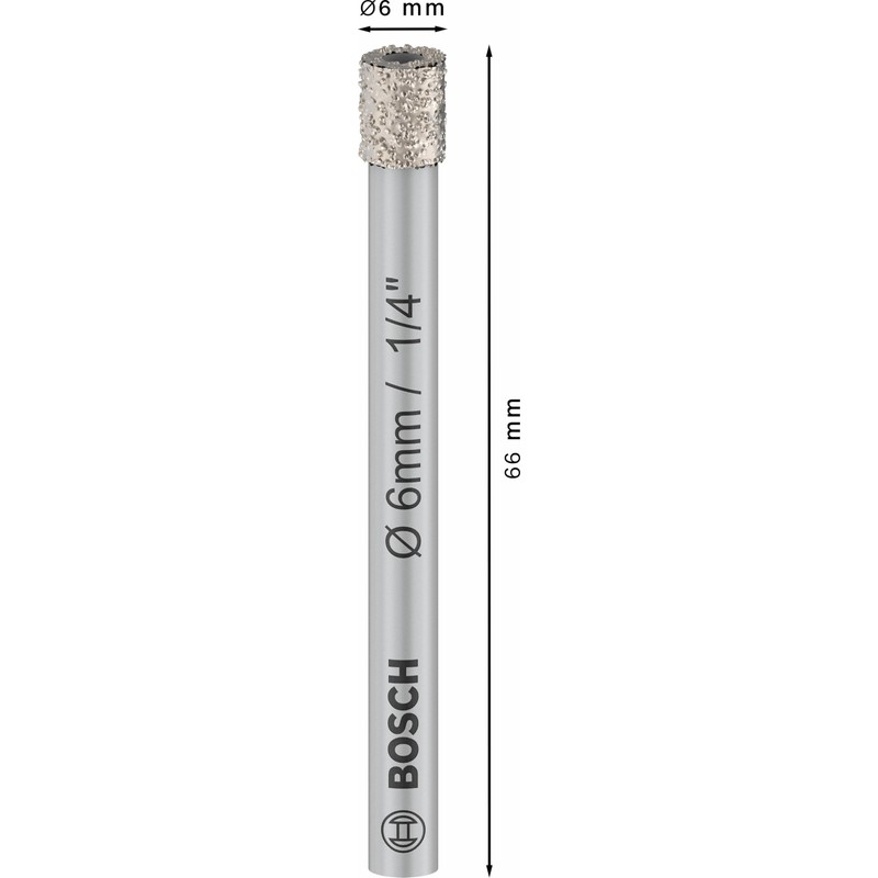 Bosch 1x PRO Ceramic Diamond Dry Drill Bit for Cylindrical