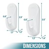 TAILI Damage-Free Hanging Hooks with Adhesive Strips,Heavy Duty Utility Hooks