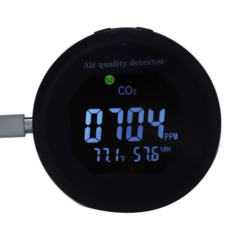 Air Quality Monitor Meter CO2 Temperature Humidity Detector Sound Light