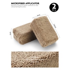 Fantasticlean 9PCS Car Interior Detailing Set, Microfiber Cloth & Applicator, Single-Head Detailing Brushes, Natural Bristles, Scratch-Free & Ultra-Soft for Seats Leather Care or Cleaning