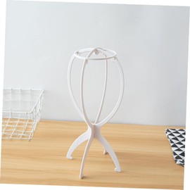 SAFIGLE 2Pcs Portable Folding Wig Racks Lightweight Hair Salon Accessories for Easy Storage Display for Wigs Hats and Headdresses White