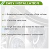 HOPESPANNER Tire Valve Stem Caps Dustproof Black Tyre Valve Dust