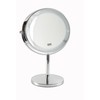 Rechargeable Lighted Makeup Vanity Mirror with Magnification, 8 Inch Double