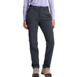 Pioneer Camp Hiking Pants Women Lightweight Quick Dry Stretch Travel Cargo Pants Elastic Waist Water Resistant Work Golf Outdoor Charcoal Grey