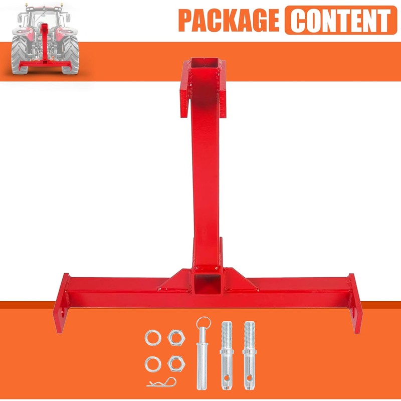 ECOTRIC 3 Point 2" Receiver Trailer Hitch Category 1 Tractor