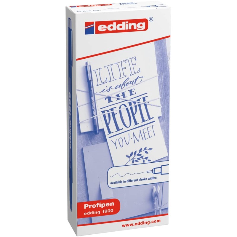 edding 1800 profipen - black - 10 pens - line