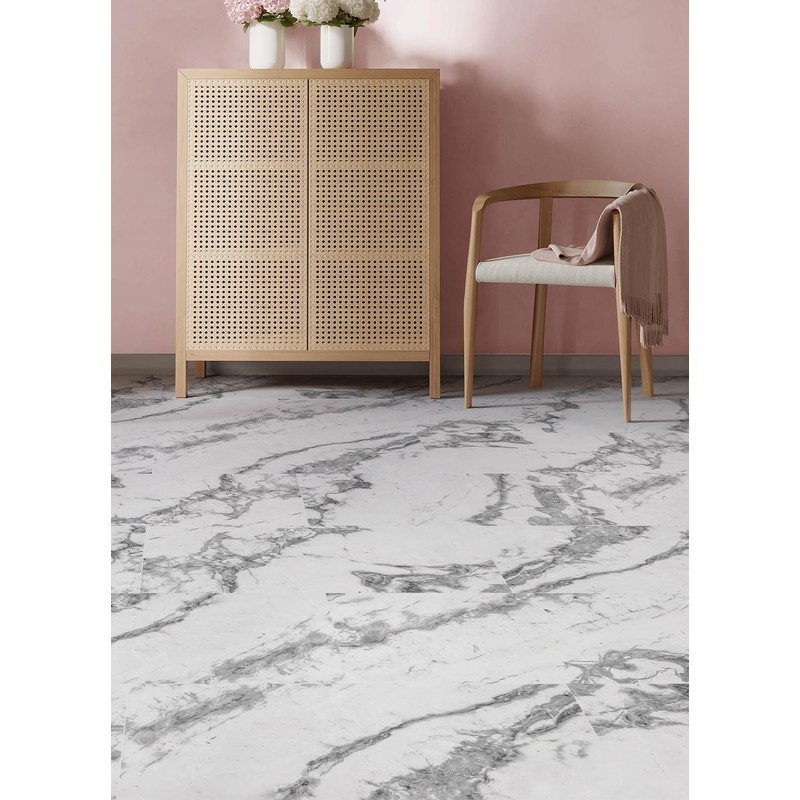 FloorPops Piazza Marble Peel and Stick Floor Tiles, FP6161
