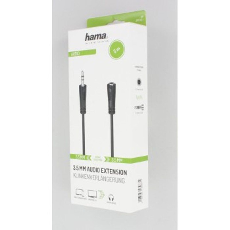 Hama 3.5 mm - 3.5 mm Stereo Jack Black 1S