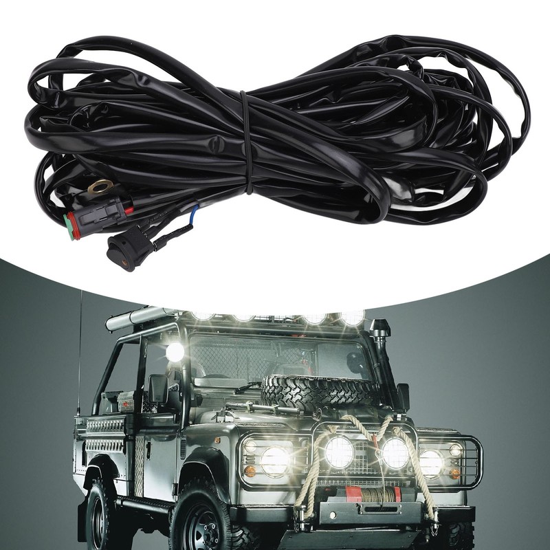 LED Light Bar Wiring Harness 16AWG Heavy Duty DC 12V