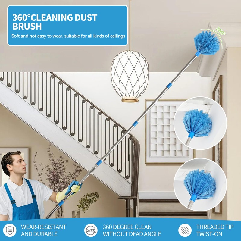 iHUFeather High Reach Duster Kit with14 ft Extension Pole High