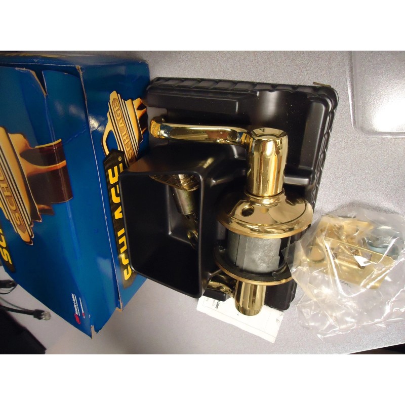 SCHLAGE BRIGHT BRASS DOORKNOB ,HALL & CLOSET P515-322