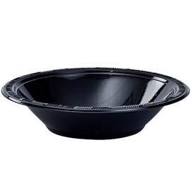 Hanna K. Signature Collection 100 Count Plastic Bowl, 12-ounce, Black