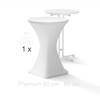 1 x Premium Bar Table Cover Stretch 80 cm White