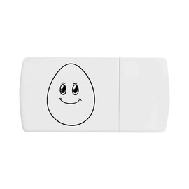 'Smiling Egg' Pill Box with Tablet Splitter (PI00032968)