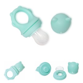 Baby Care 2-in-1 Fruit Teat, Feeding Aid, Protective Cap, Turquoise