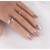 10 Pcs Handmade Nail Tips Elegant Pink Cents Bride Nail