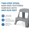 Gracious Living 2-Step Stool, Portable Plastic Stepping Stool for Dorm,