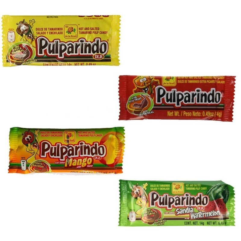 Pulparindo Flavors Bundle 4 Piece Assortment Mango Watermelon Extra Hot