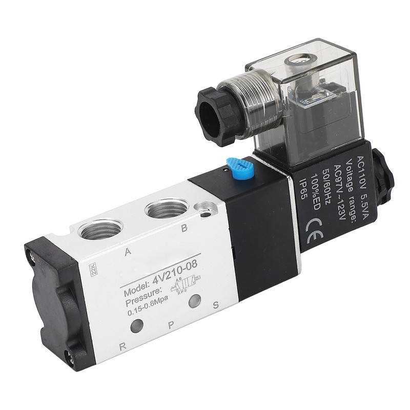 4V210‑08 Electric Solenoid Valve 2 Position 5 Way Cylinder Control