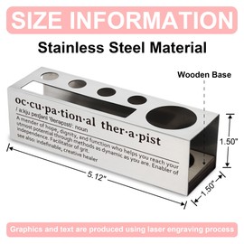 FTONENI Occupational Therapist Gifts, Gifts for Men and Women OT Gifts, Pencil Pen Holder for Desk, Fountain Pen Holder with Sticky Notes Holder, Office Stationery Organizer - FBA138